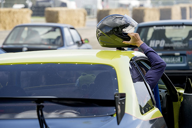 Foto: Henrik Bo Der driftes på køreteknisk anlæg i Hobro